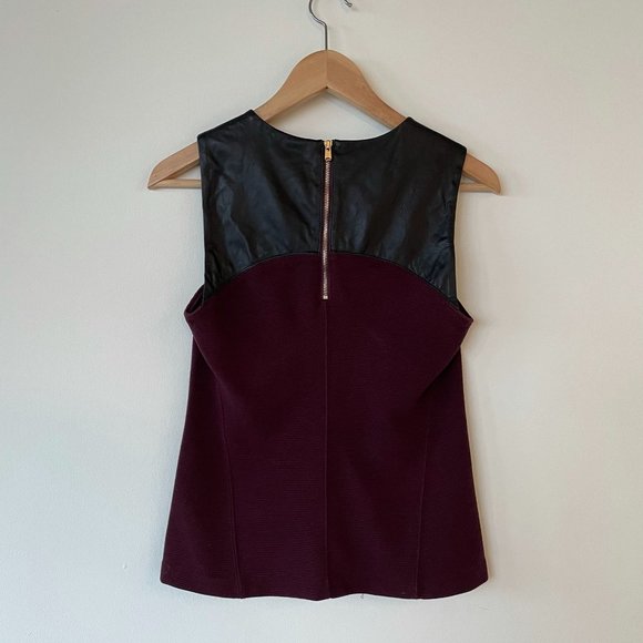 Club Monaco Tank Top with Leather Detail - Picture 2 of 3